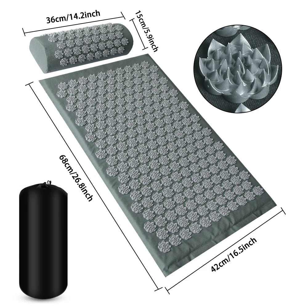Acupressure Mat and PillowSet