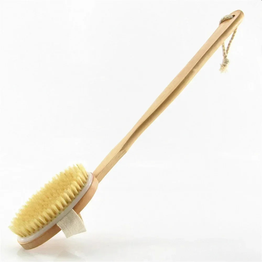 Long Handle Natural Bristle Body Brush