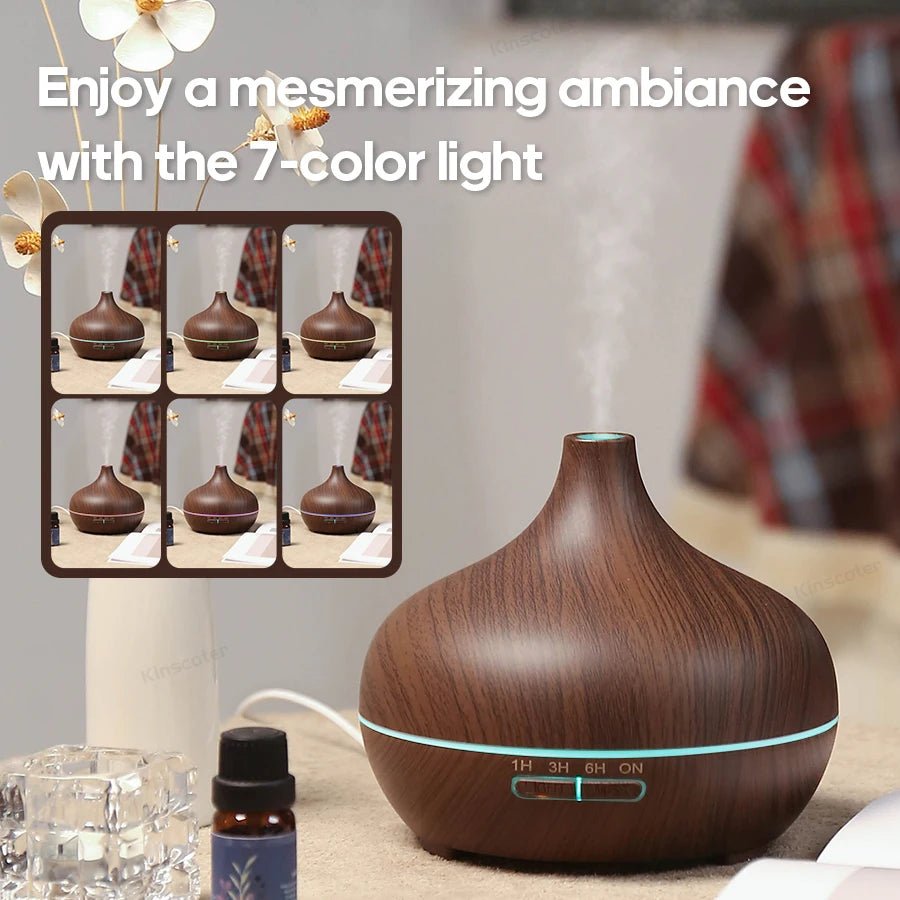 Wood Grain Aromatherapy Diffuser USB Humidifier