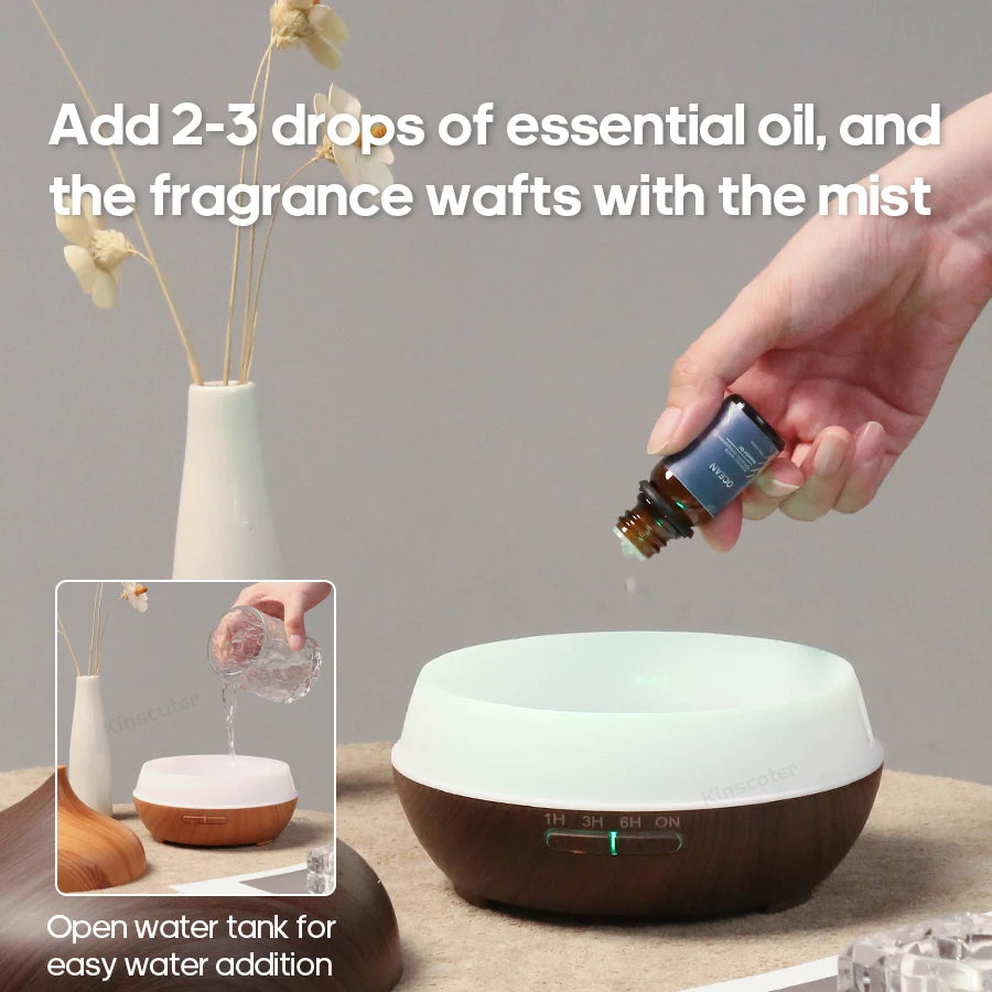 Wood Grain Aromatherapy Diffuser USB Humidifier