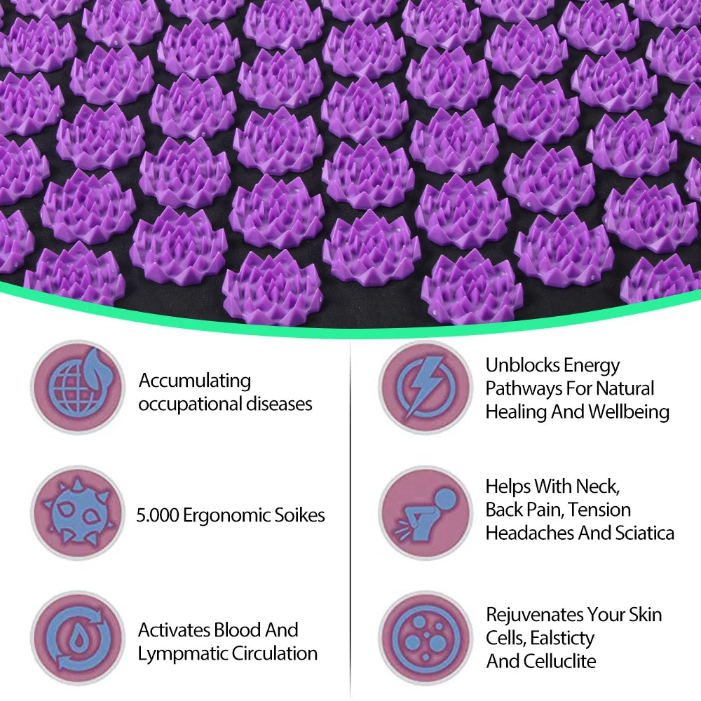 Acupressure Mat and PillowSet