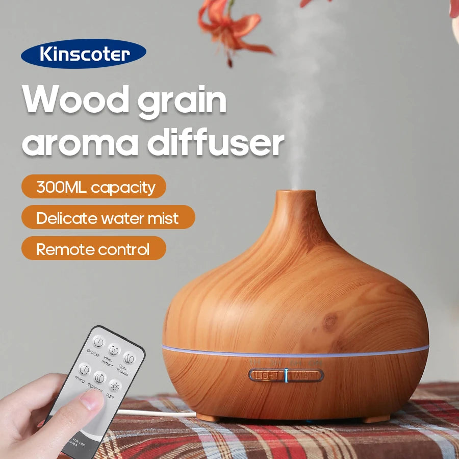 Wood Grain Aromatherapy Diffuser USB Humidifier